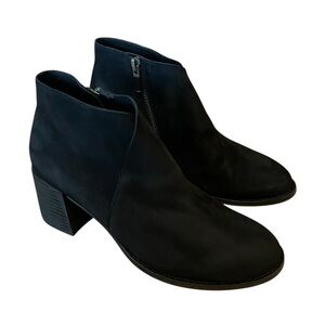 Eileen Fisher Melrose Heeled Ankle Booties Black US 5.5 NWOB Quiet Luxury